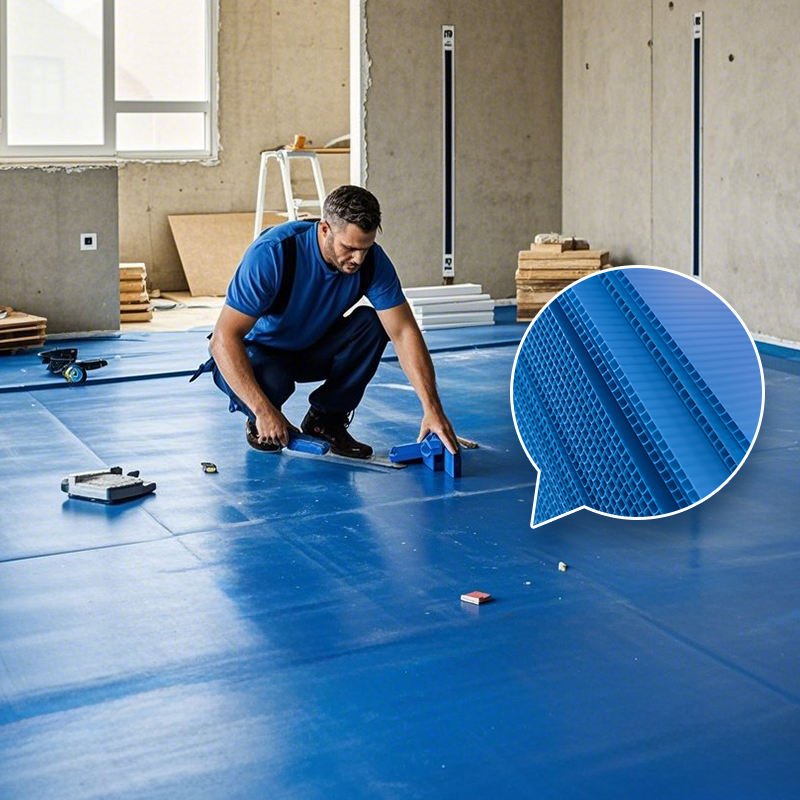 Blue Floor Protection Sheets