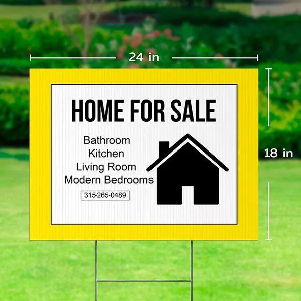 Driving Real Estate Sales Corrugated Plastic Yard Signs