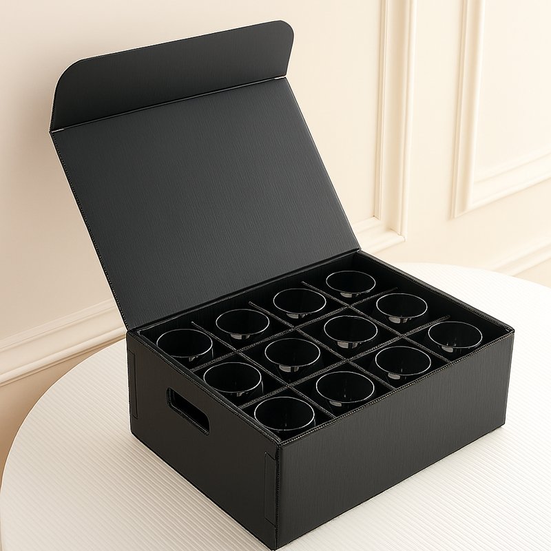 Corrugated plastic box dividers for turnover boxes
