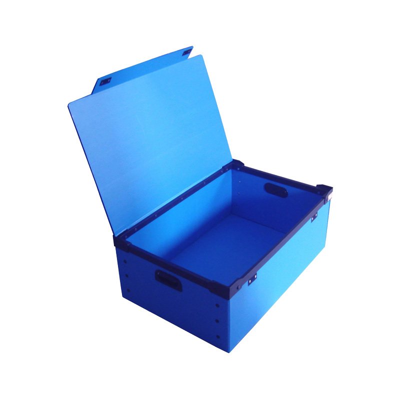 Corrugated plastic storage boxes with edge profiles