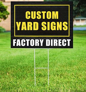 Corrugated plastic yard signs