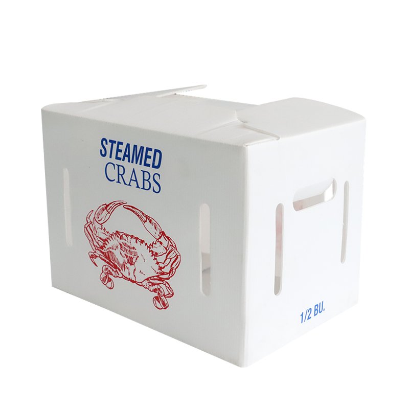 Custom corrugated plastic boxes for seafoodcold storage