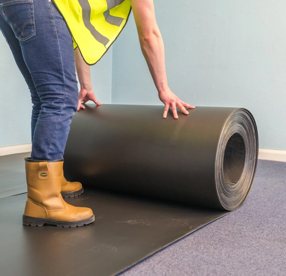 Black floor protection sheet