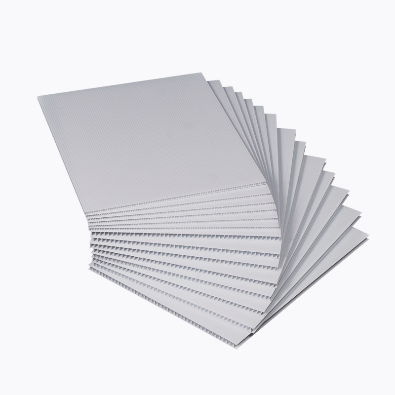 white plastic corrugated sheet