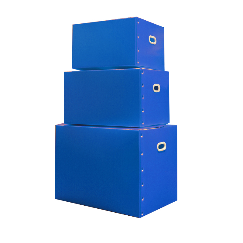 Blue plastic corrugated sheets for storage boxes