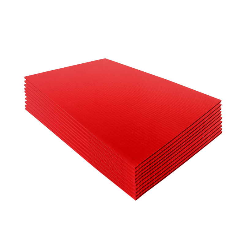 Red Corrugated Plastic Sheets