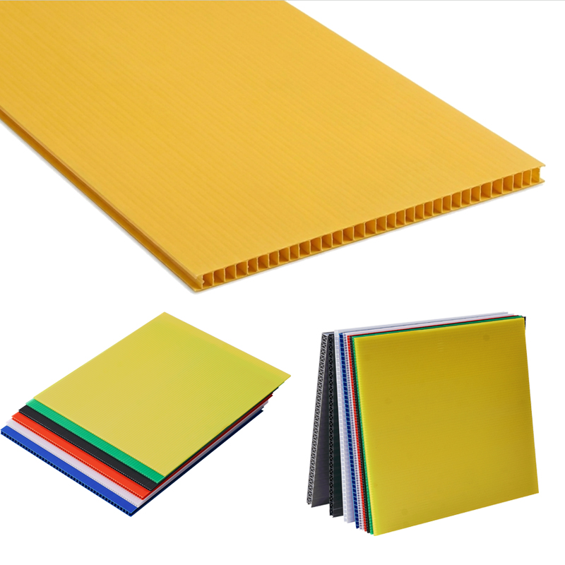 Yellow Corrugated Plastic Sheet