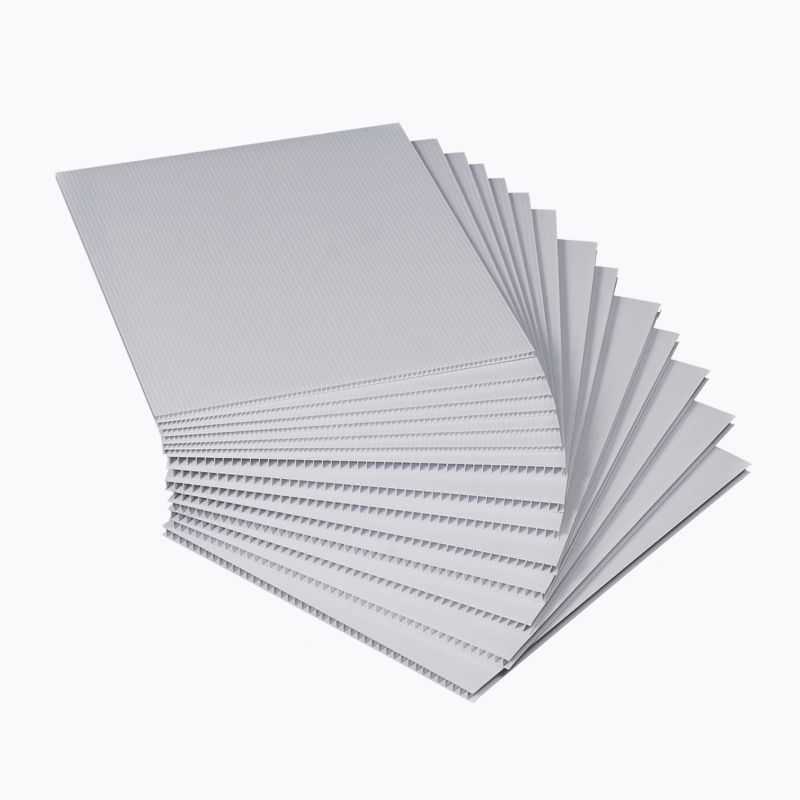 white plastic corrugated sheet
