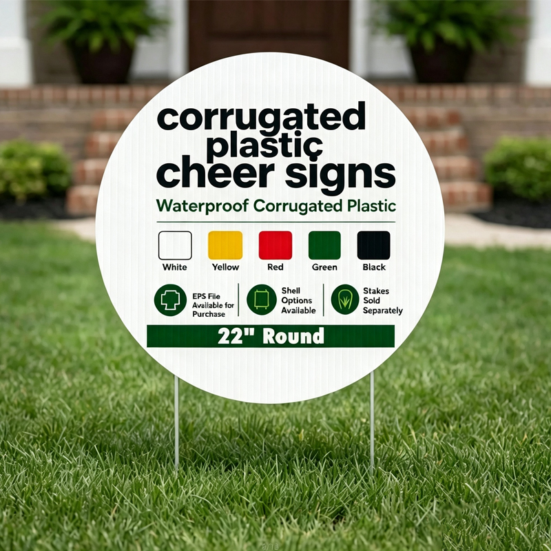 Corrugated Plastic 22 Inch Round Signs